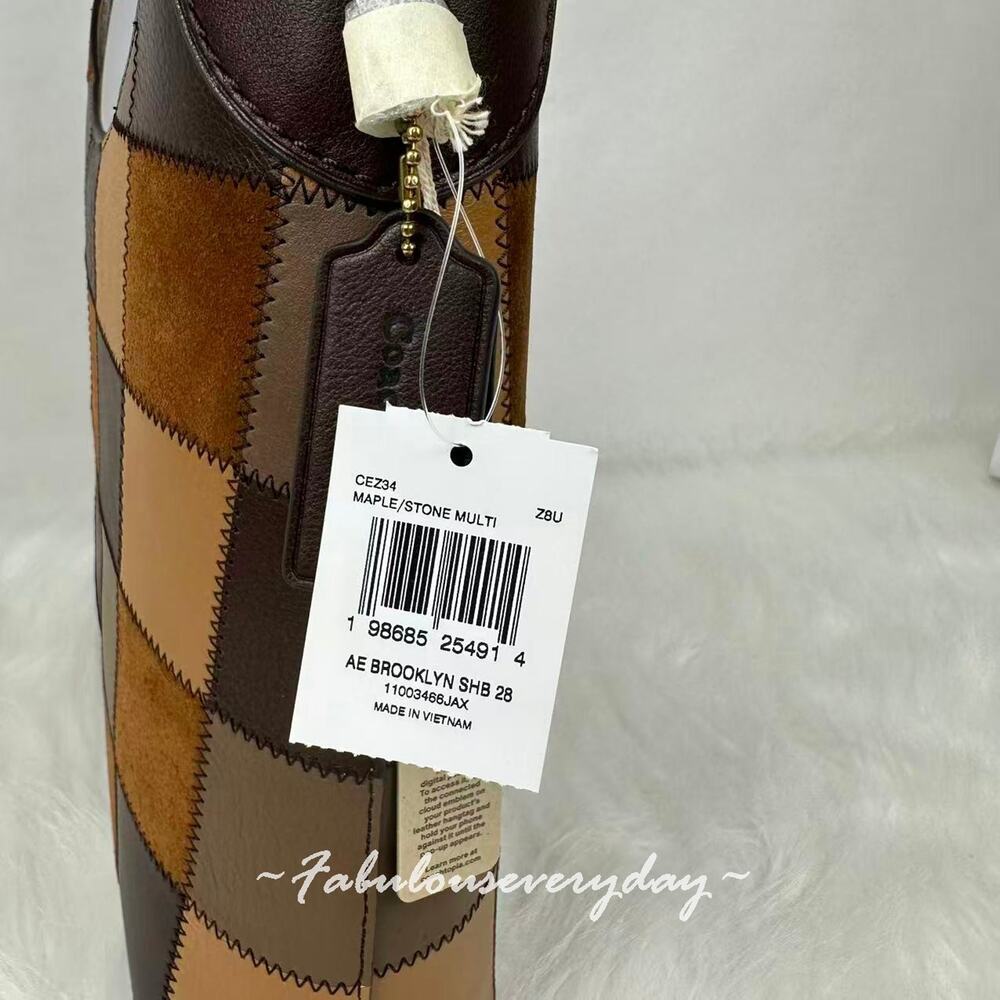 Coach Coachtopia Alter/Ego Brooklyn Shoulder Bag 28 Maple/Stone Multi CEZ34 NWT - Picture 7 of 10